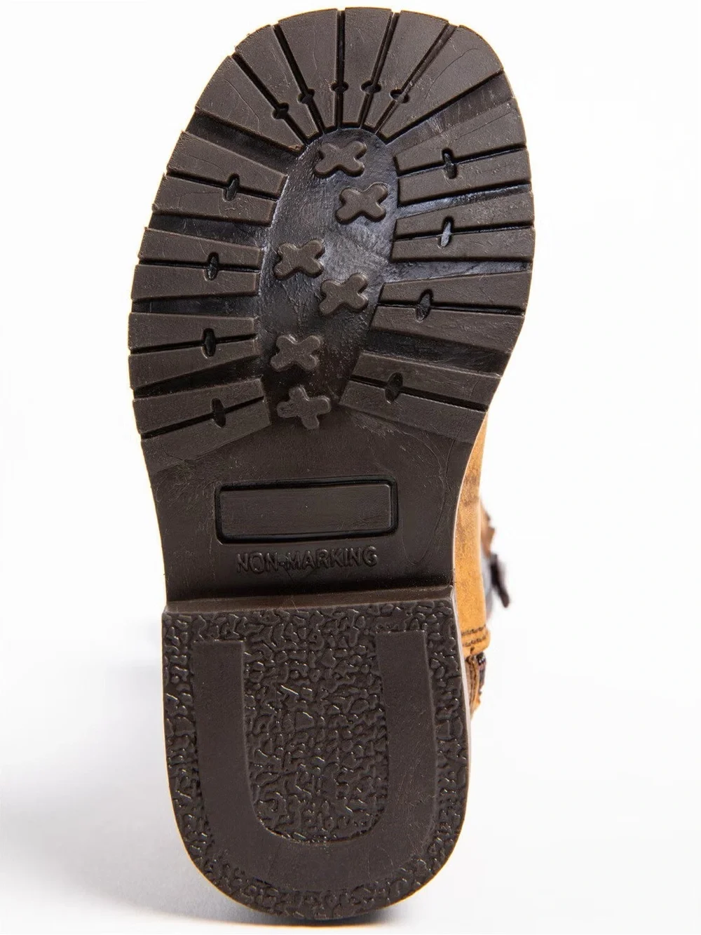 Cody James American Toddler Tan & Navy Western Flag Boot